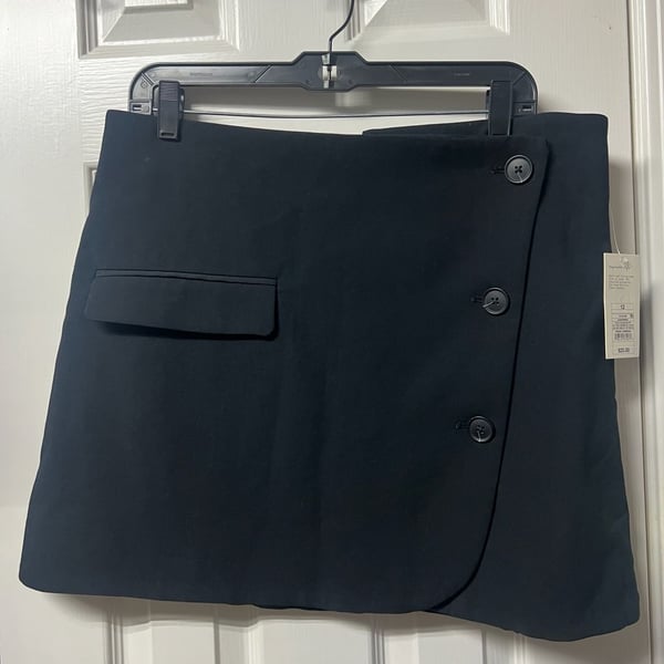 A New Day Button-Front Tailored Mini Skirt