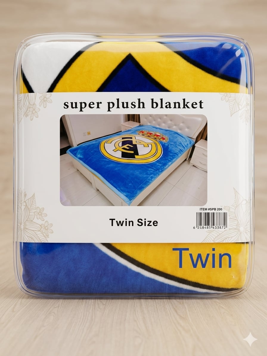 Real Madrid Soccer Team Super Plush Twin Size Blanket 1