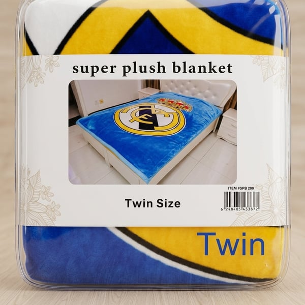 Real Madrid Soccer Team Super Plush Twin Size Blanket