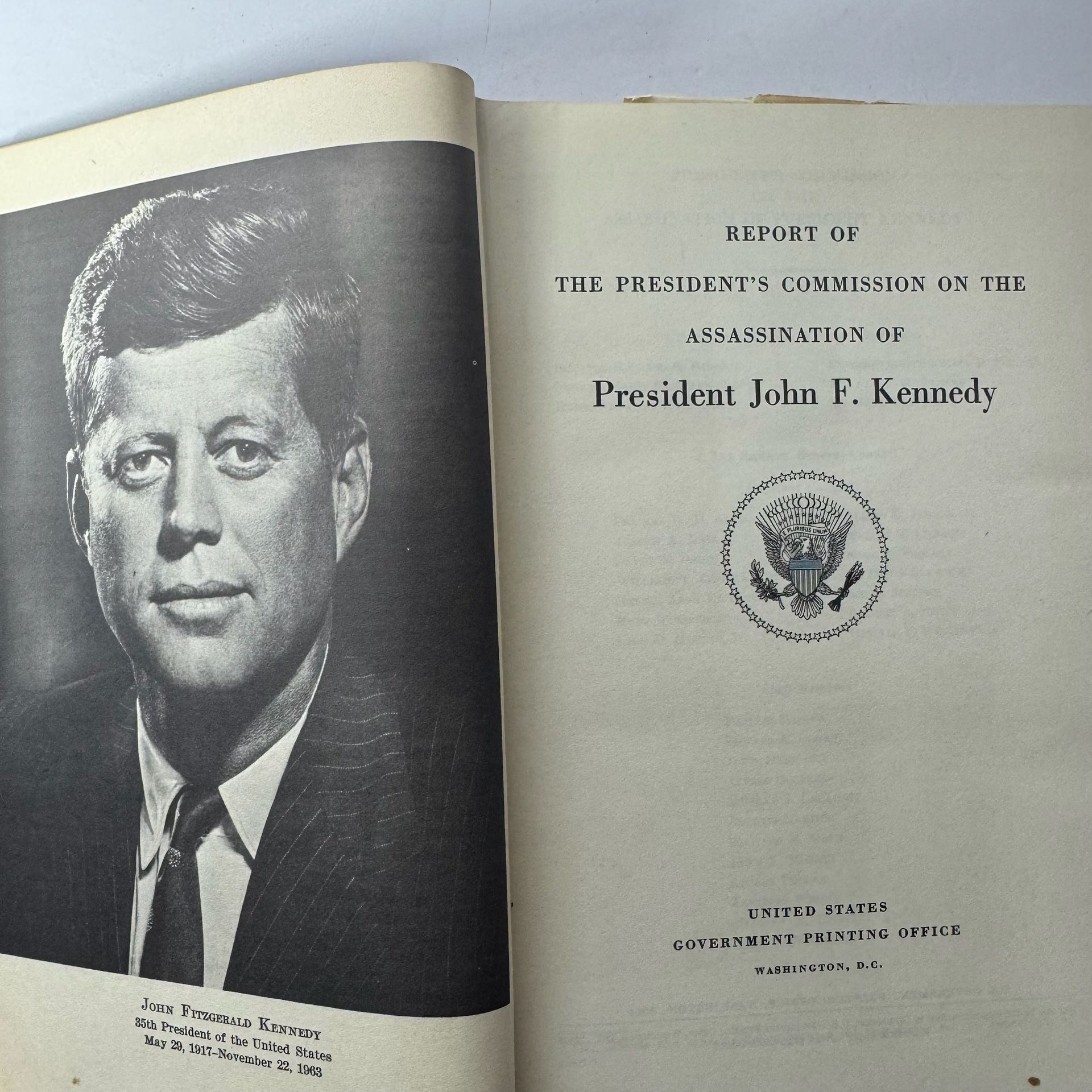1964 Report of the President's Commission on the Assassination of President JFK 8