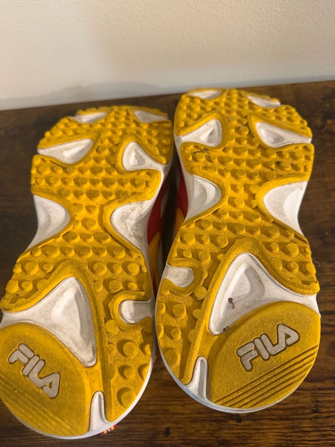 Fila Ray Tracer Men's Athletic Shoes Red and Yellow 4