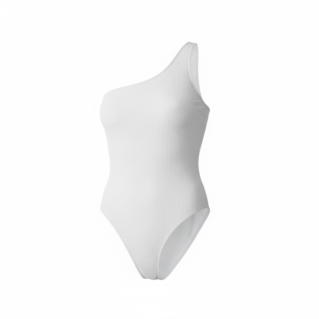 Rumer Cassidy Bandeau One-Shoulder Swimsuit 4