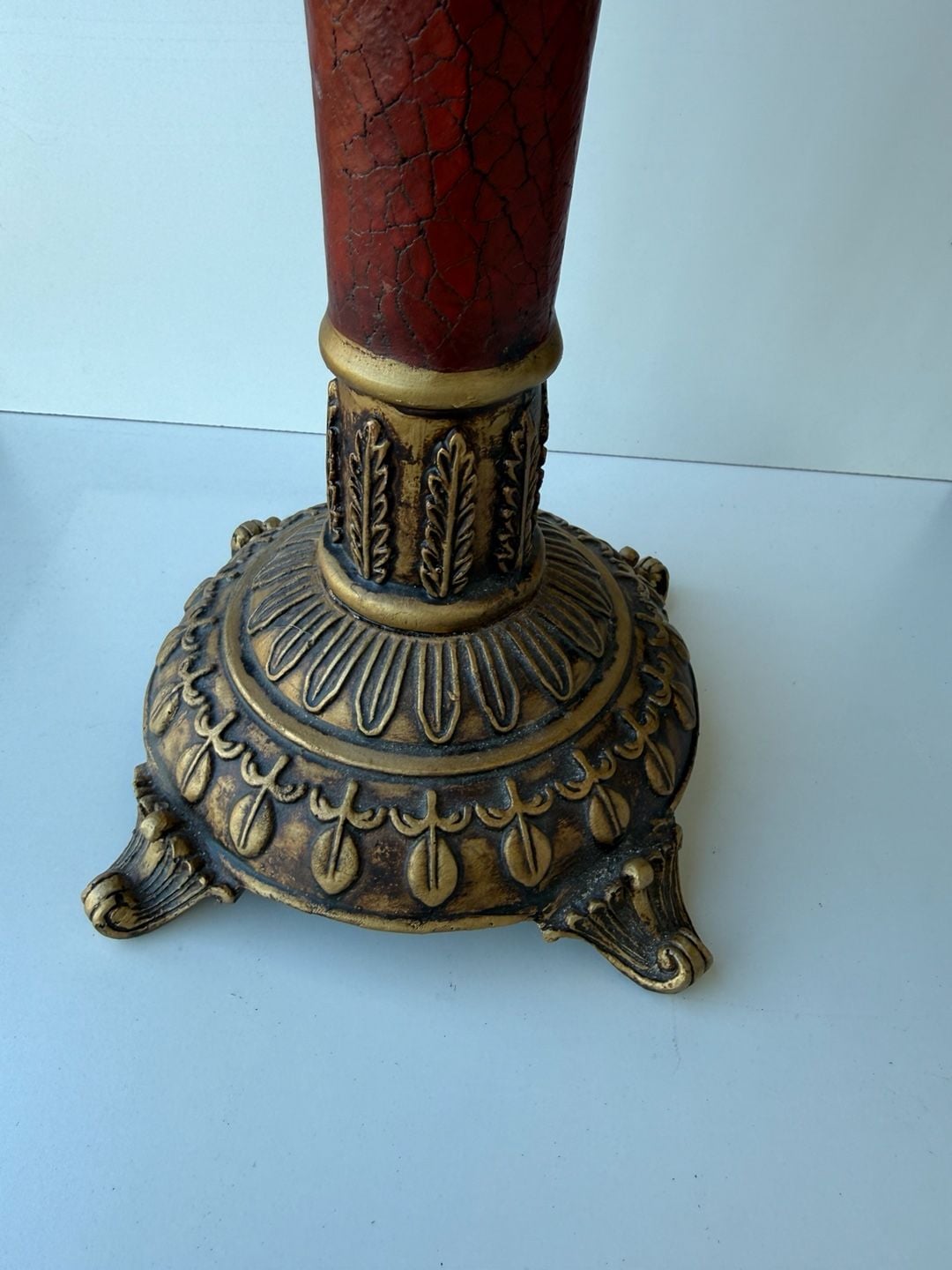 Cambria Cinnabar Decorative Candleholder with Pinecone Motif 2