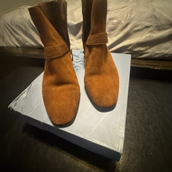 Essex Lane Bark Cow Split Suede Ankle Boots