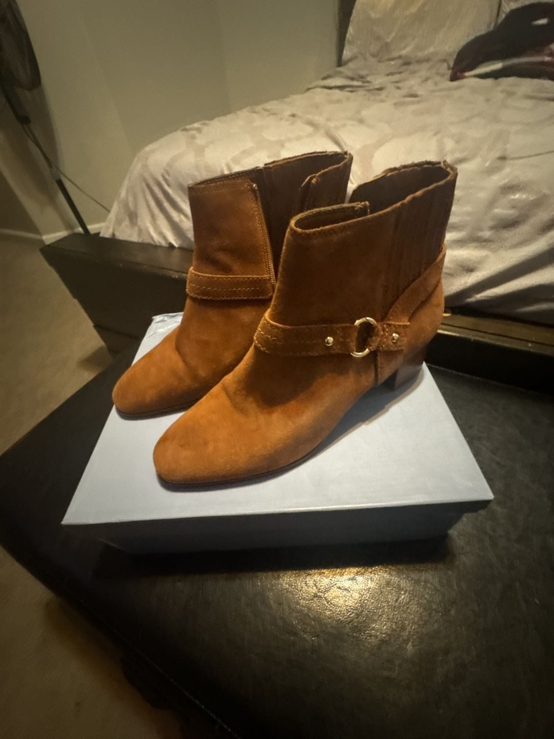 Essex Lane Bark Cow Split Suede Ankle Boots 2