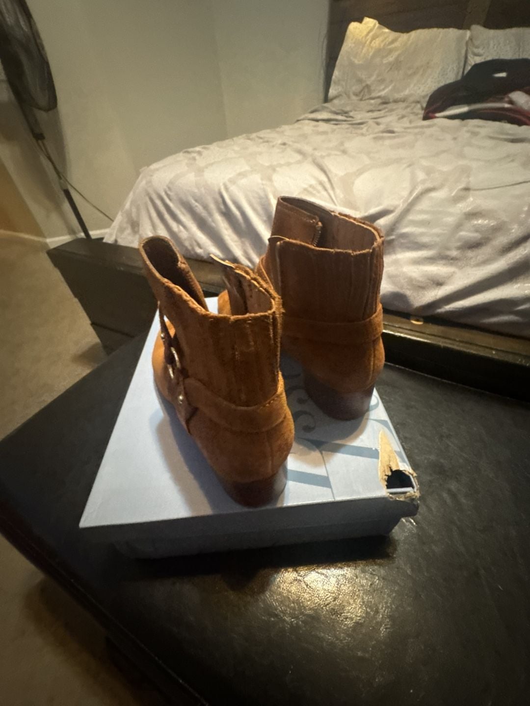 Essex Lane Bark Cow Split Suede Ankle Boots 3