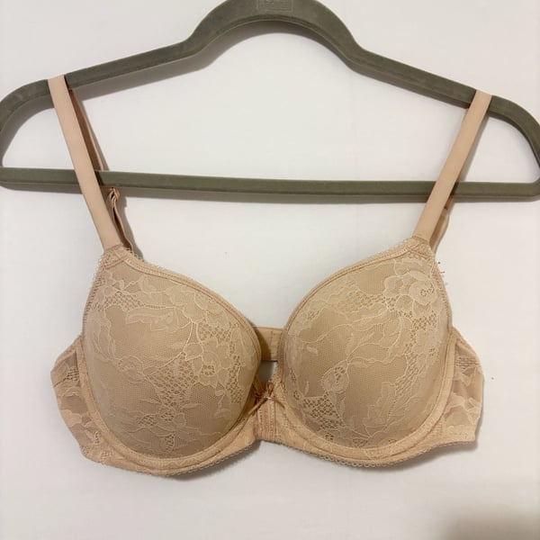 Wacoal Lace Finesse Molded Underwire T-Shirt Bra, Style 853201, Tan, Size 32D