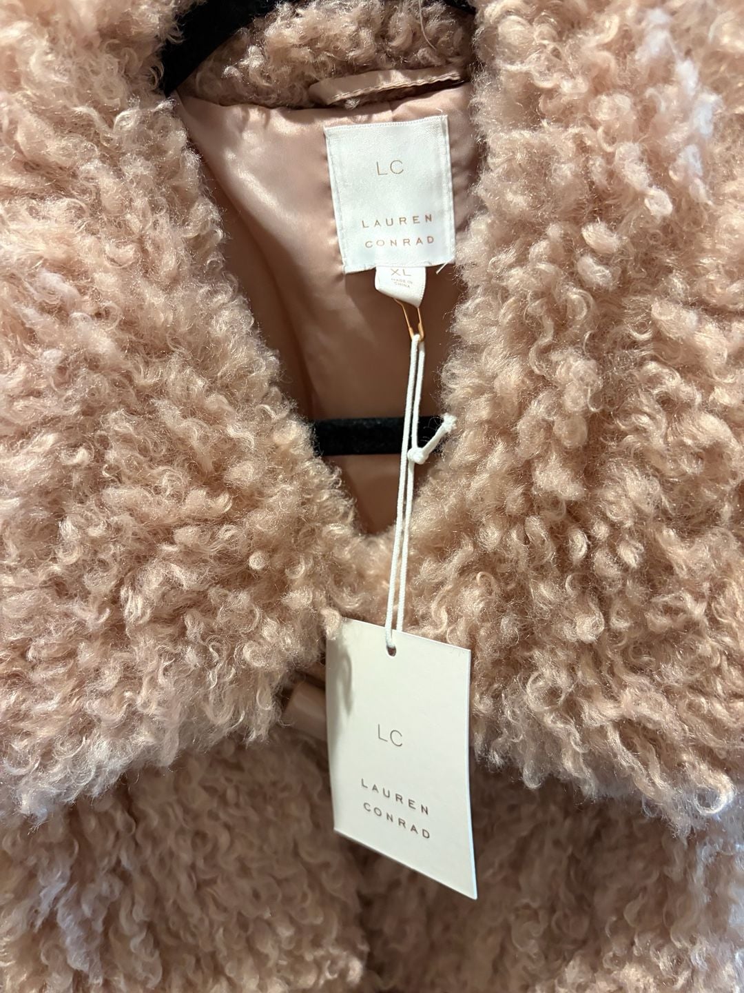 LC Lauren Conrad Faux Fur Toggle Jacket in Soft Mauve 3
