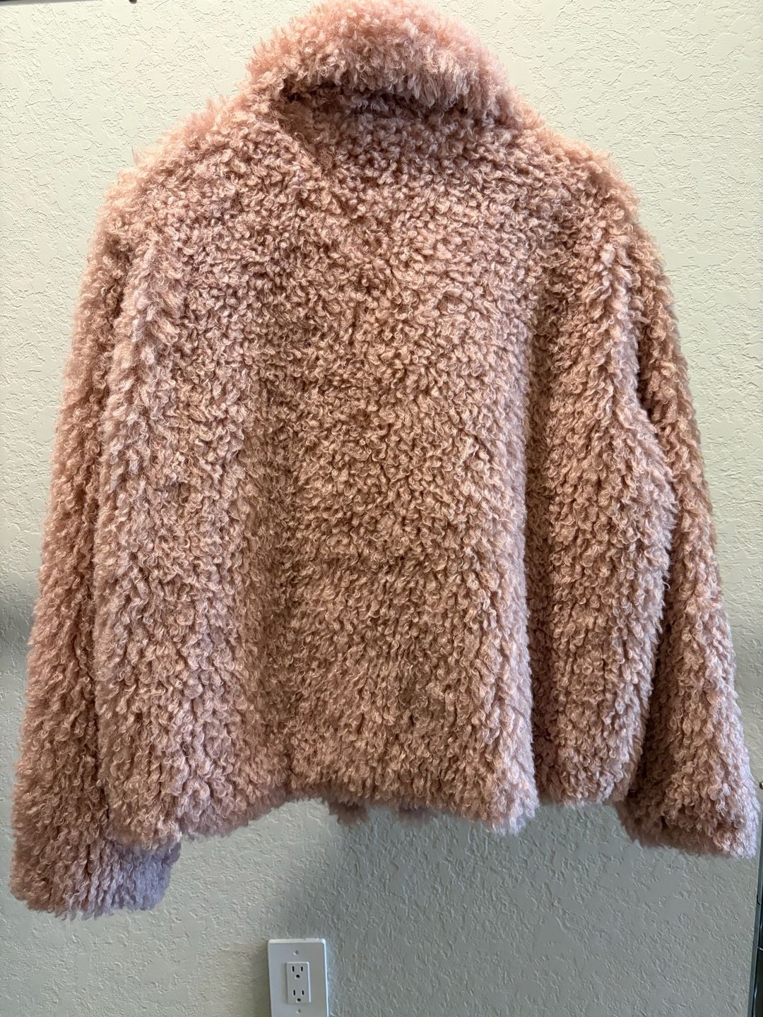 LC Lauren Conrad Faux Fur Toggle Jacket in Soft Mauve 5
