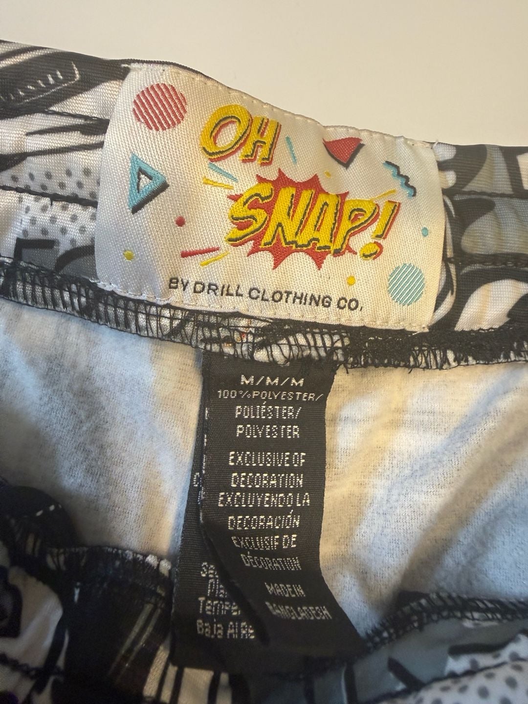 Oh Snap! by Drill Clothing Co. Comic Book Graphic Print Lounge Shorts 3