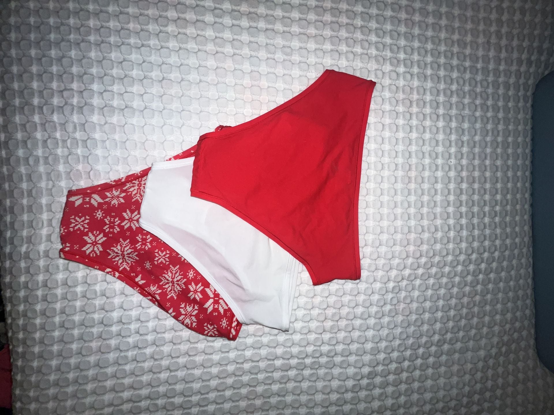 SKIMS Holiday Snowflake Print Seamless Mid-Waist Briefs, 3-Pack 3