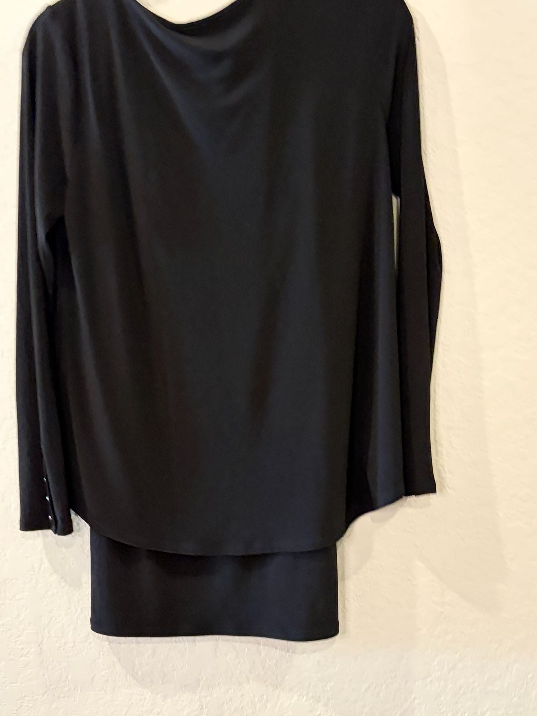 White House Black Market Women's Long Sleeve Double Layer V-Neck Tunic 4