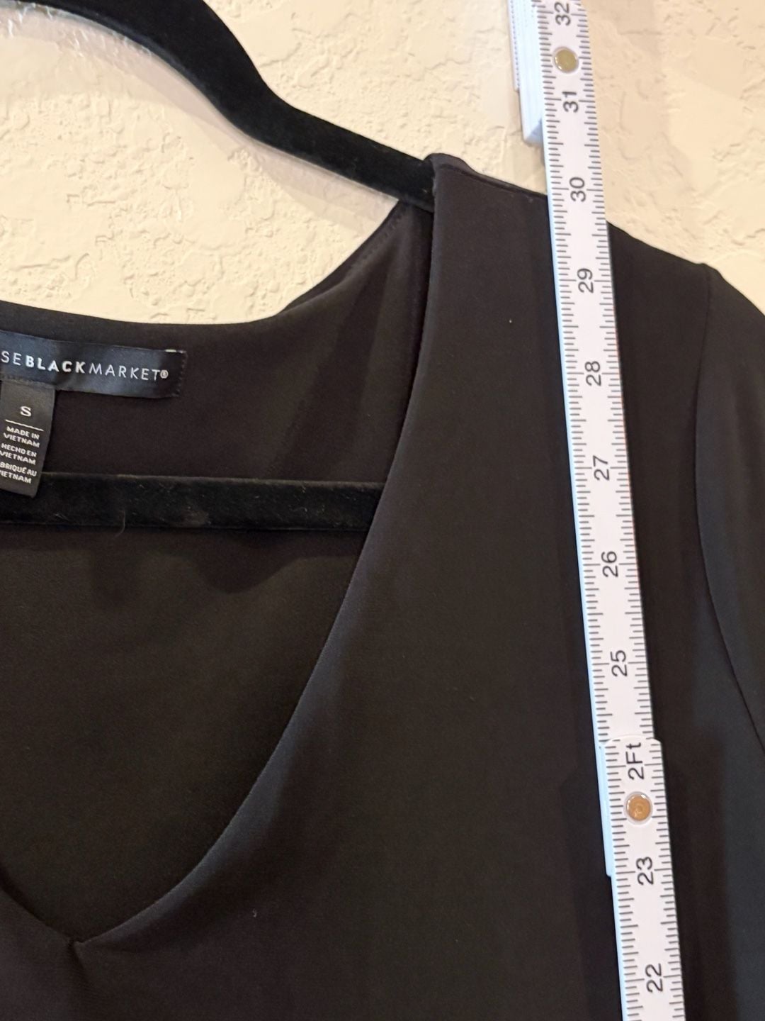 White House Black Market Women's Long Sleeve Double Layer V-Neck Tunic 6
