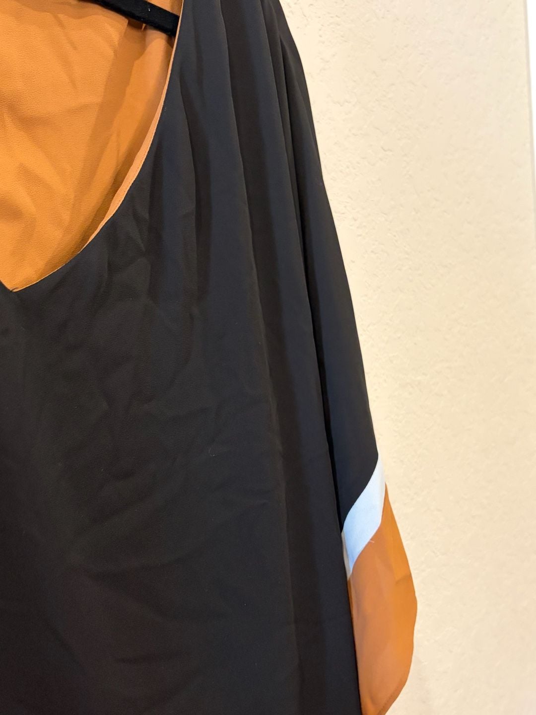 White House Black Market Dolman Flutter Sleeve Colorblock Blouse 5