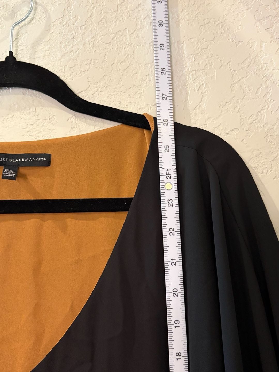 White House Black Market Dolman Flutter Sleeve Colorblock Blouse 8