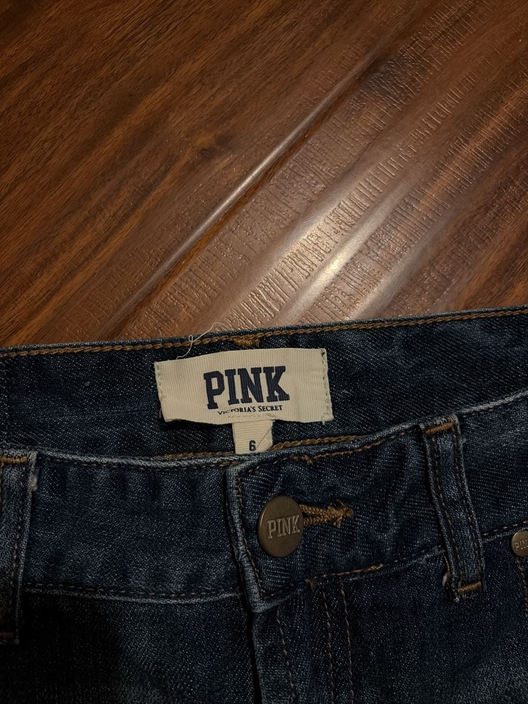 PINK Victoria's Secret Distressed Cut-Off Denim Shorts, Size 6 3