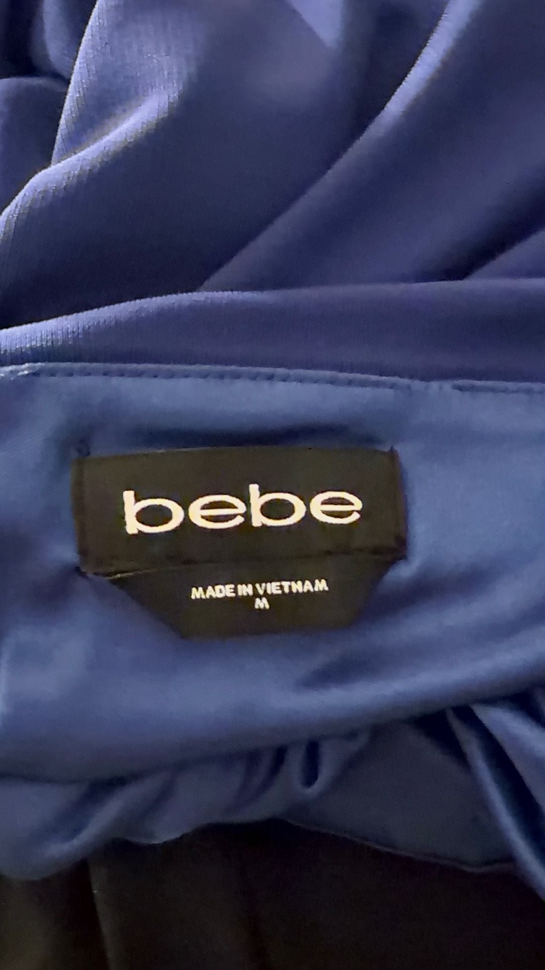 bebe Women's One-Shoulder Ruched One-Piece Swimsuit in Navy Blue 2