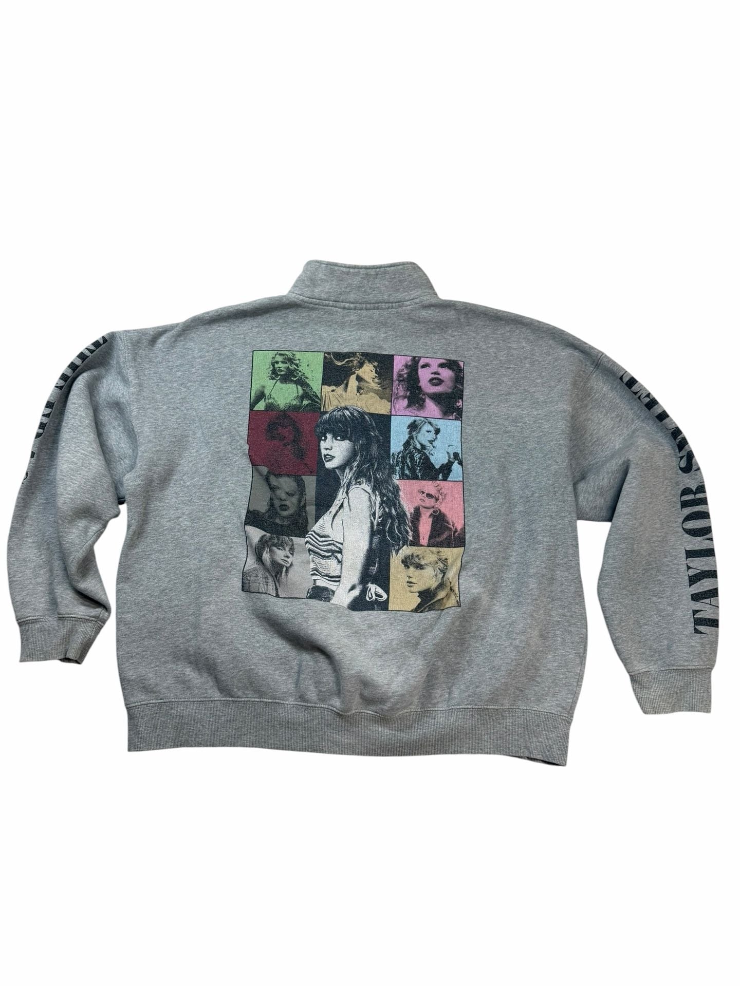 Taylor Swift Eras Tour 2023 Gray Quarter Zip Sweatshirt Official Merch Size M 1