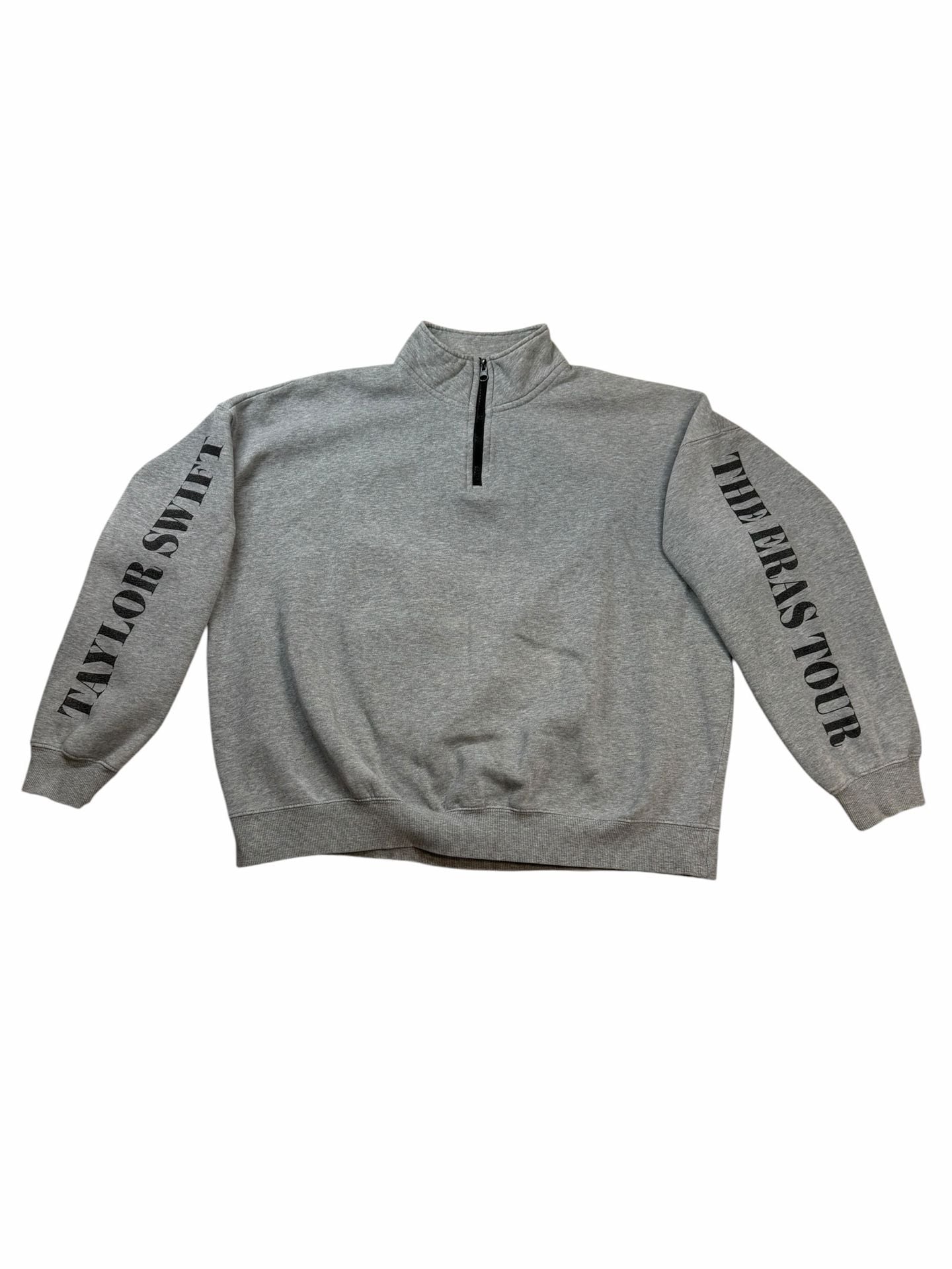 Taylor Swift Eras Tour 2023 Gray Quarter Zip Sweatshirt Official Merch Size M 2