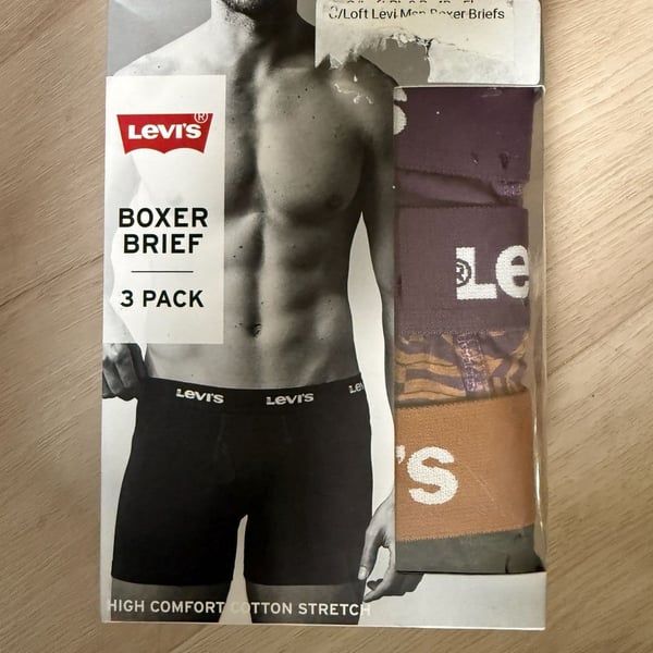 Levi's Men's 3-Pack Cotton Stretch Boxer Briefs Size Small
