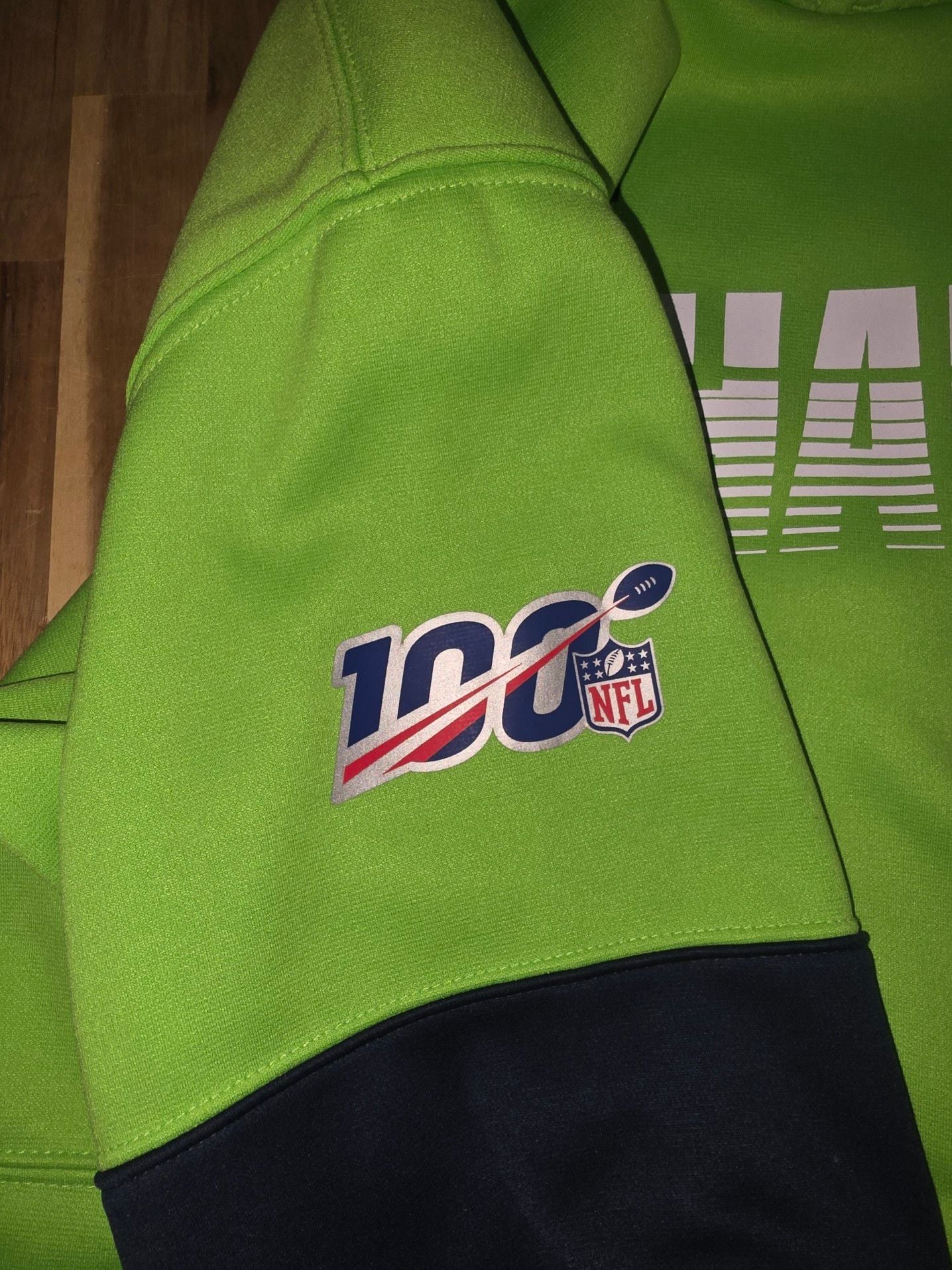 Seattle Seahawks Nike NFL 100th Anniversary Sideline Performance Pullover Hoodie 6