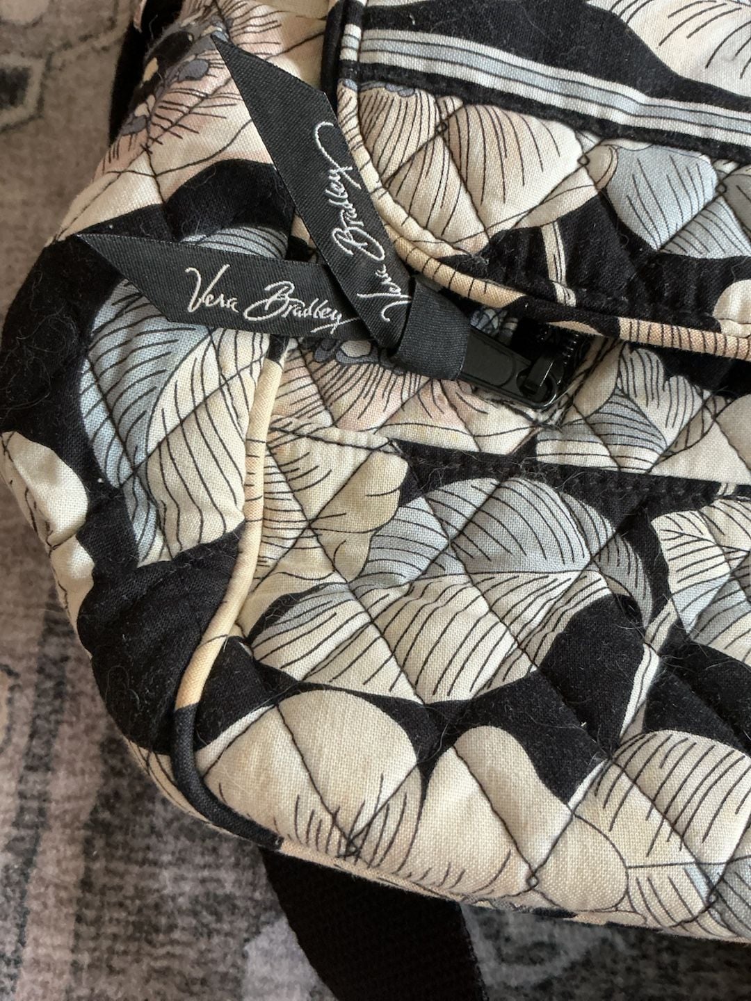 Vera Bradley Quilted Messenger Crossbody Bag in Camellia Floral 8