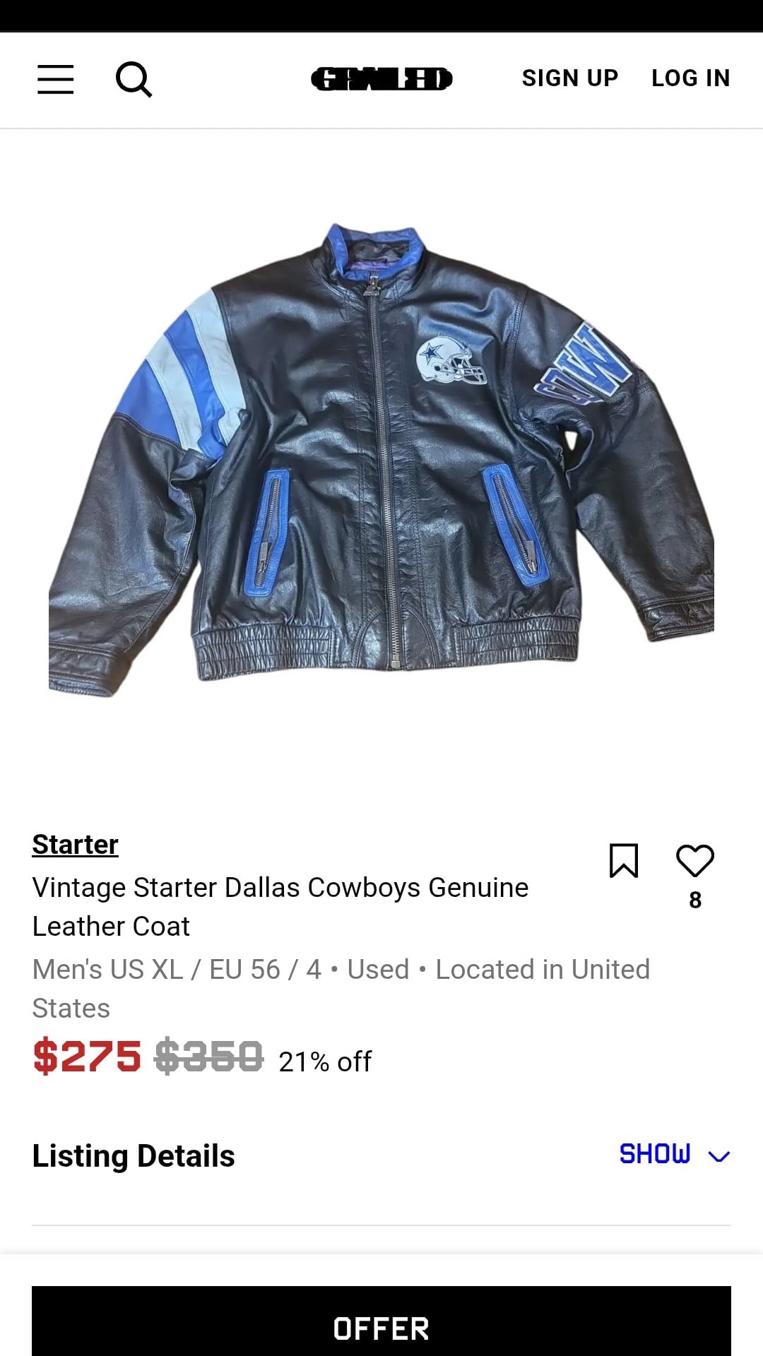 Vintage Dallas Cowboys NFL Full-Zip Leather Varsity Jacket. Large 12