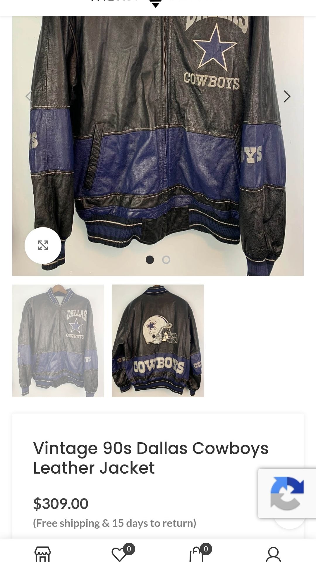 Vintage Dallas Cowboys NFL Full-Zip Leather Varsity Jacket. Large 15