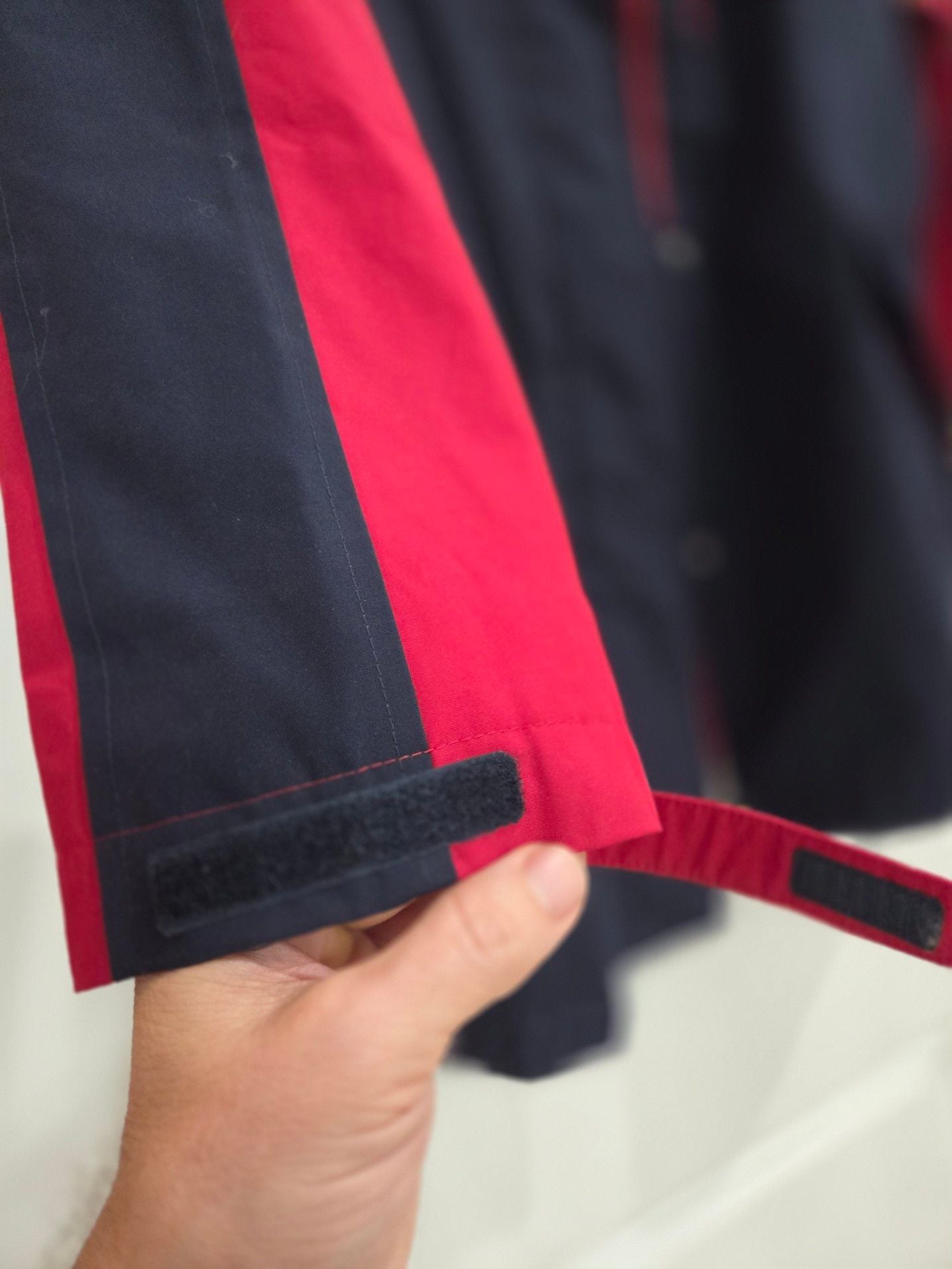 Tommy Hilfiger Women's 3-in-1 All Weather System Jacket in Red and Navy. Adjustable hood and hand cuffs, 2 zipper pockets and 2 zip-up sizes (see pic). 13