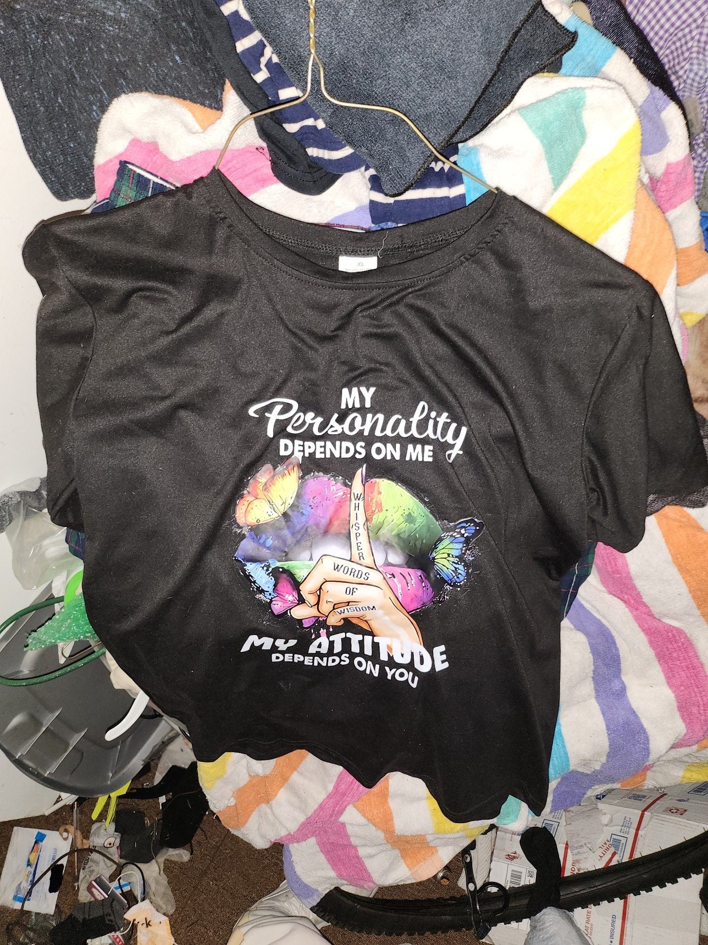 Graphic Print Black Short Sleeve T-Shirt 2