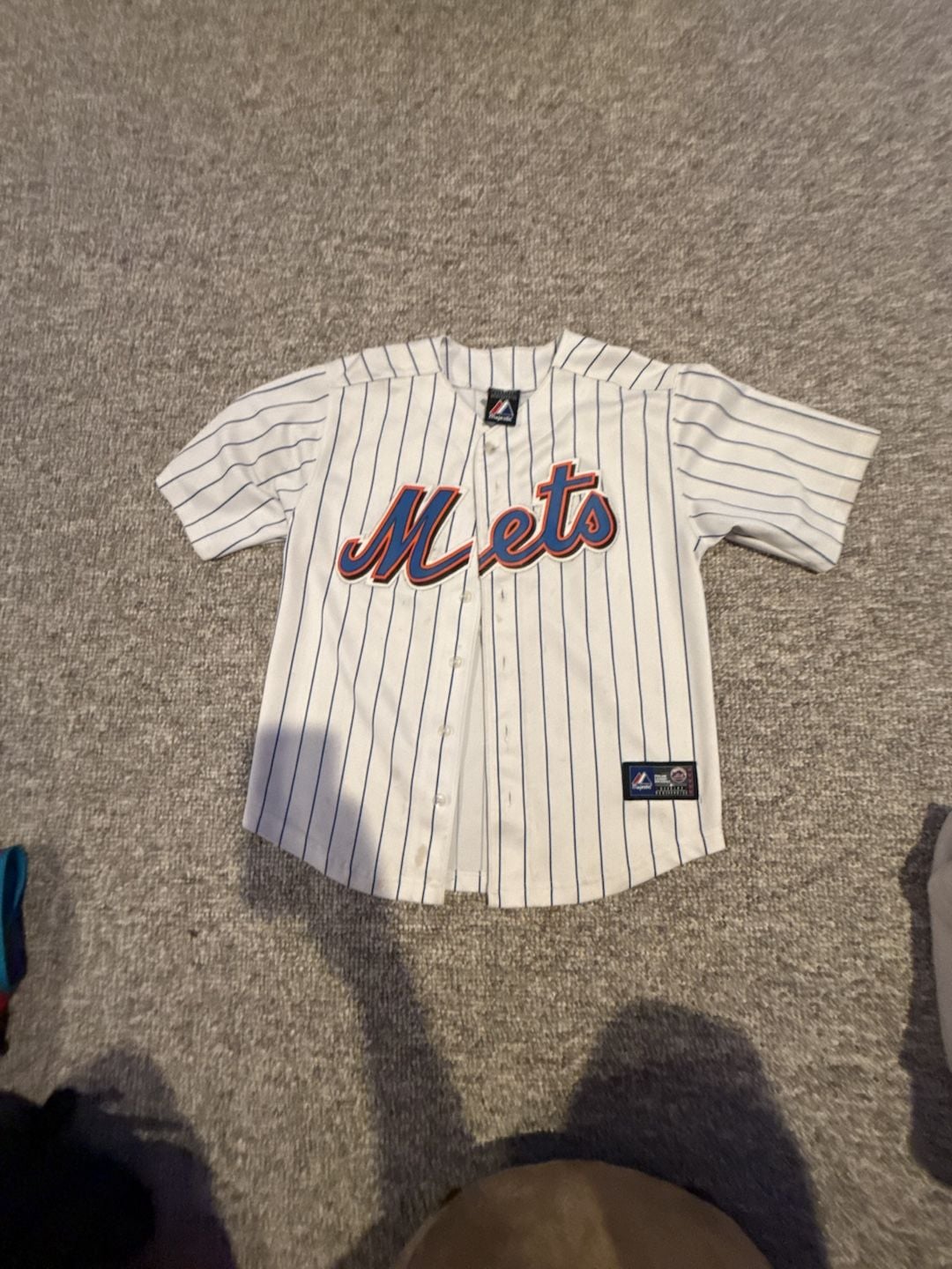 Majestic New York Mets David Wright #5 Pinstripe Baseball Jersey YOUTH L 2