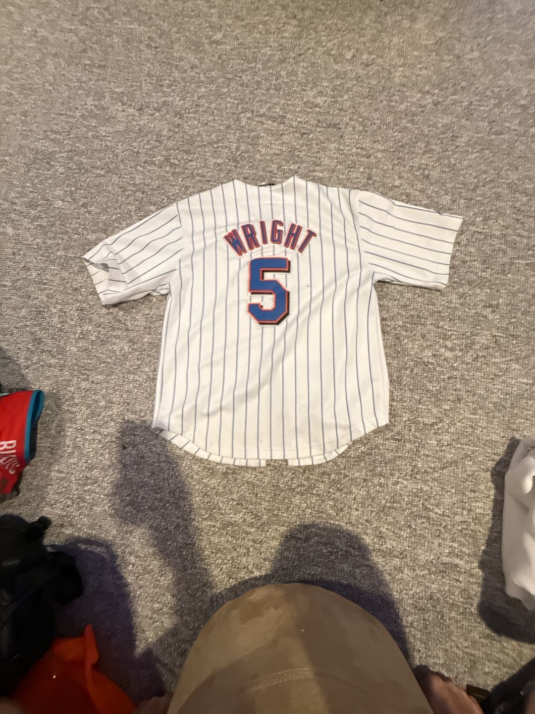 Majestic New York Mets David Wright #5 Pinstripe Baseball Jersey YOUTH L 3