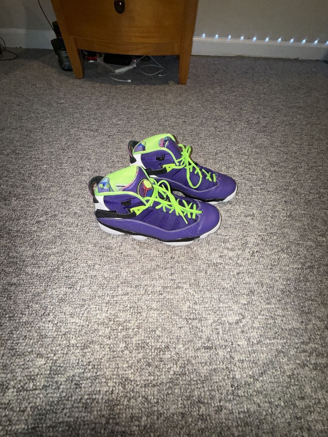 Size 12 Air Jordan 6 Rings 'Bel-Air' Basketball Sneakers 1