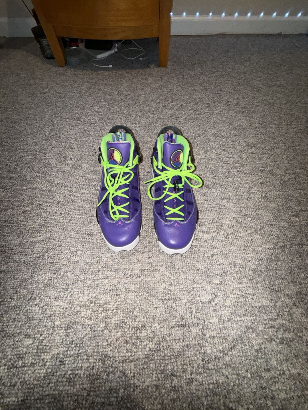 Size 12 Air Jordan 6 Rings 'Bel-Air' Basketball Sneakers 2