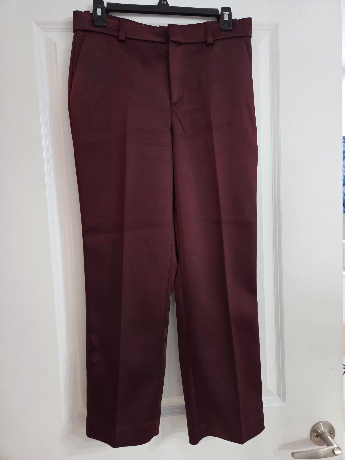 Zara Women's Burgundy High-Rise Dress Trousers. Retails for $99 (see pic). 2