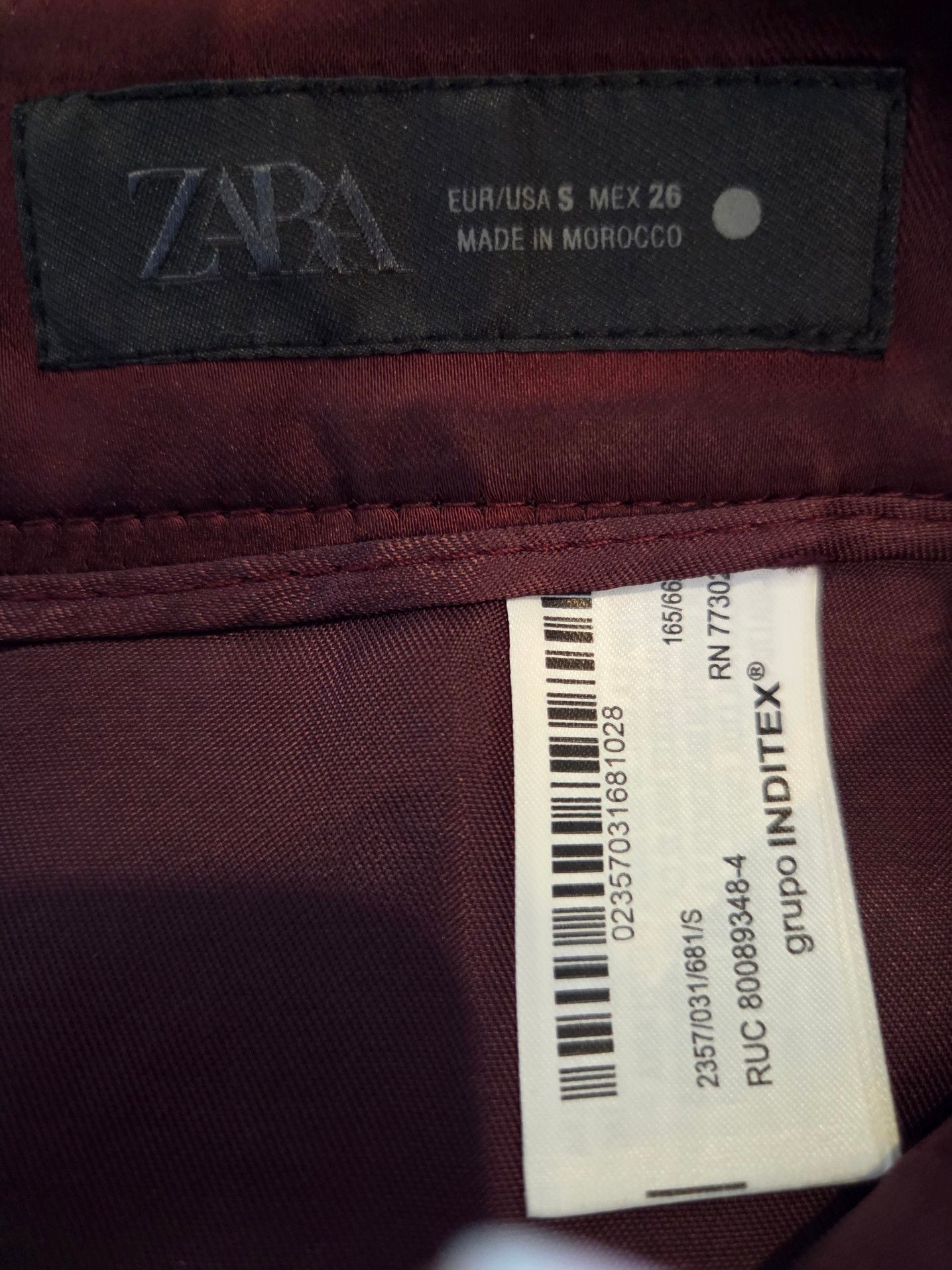 Zara Women's Burgundy High-Rise Dress Trousers. Retails for $99 (see pic). 7