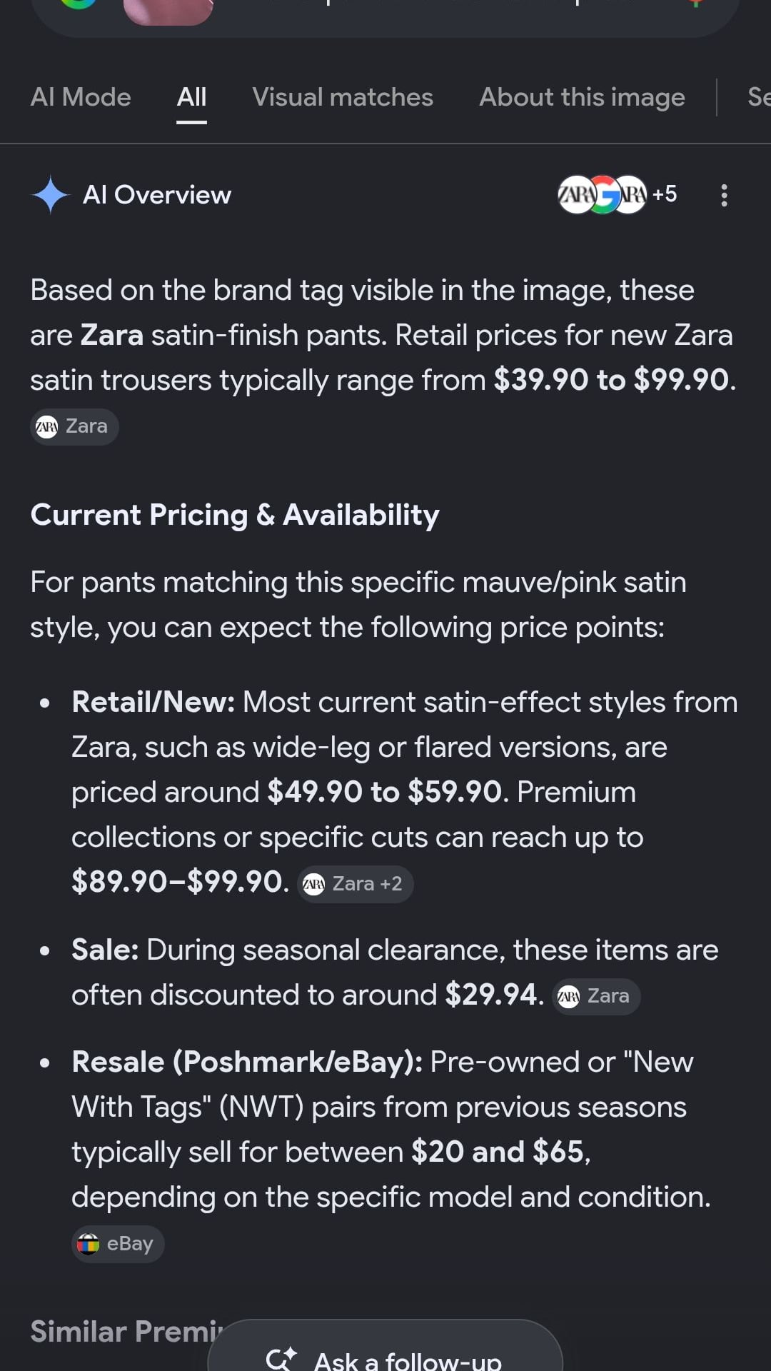 Zara Women's Burgundy High-Rise Dress Trousers. Retails for $99 (see pic). 8