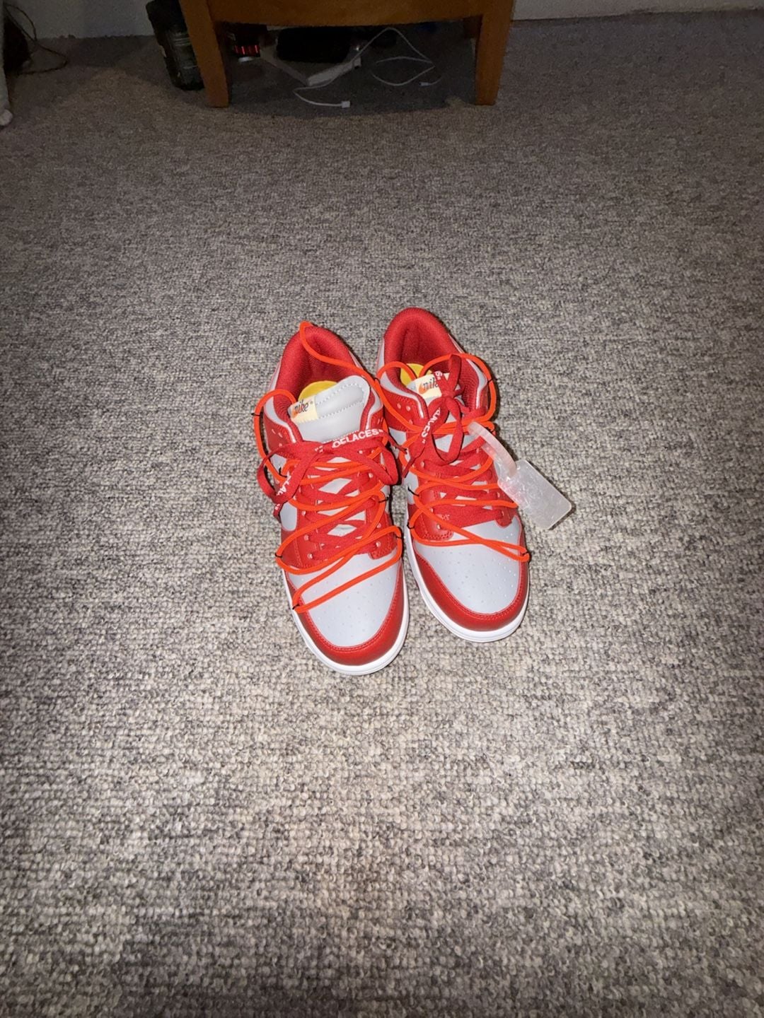 Size 12 Nike Dunk Low Off-White University Red 2