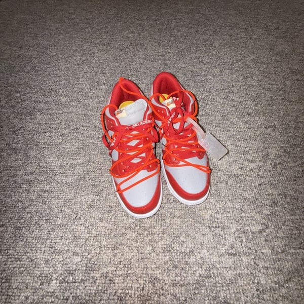 Size 12 Nike Dunk Low Off-White University Red