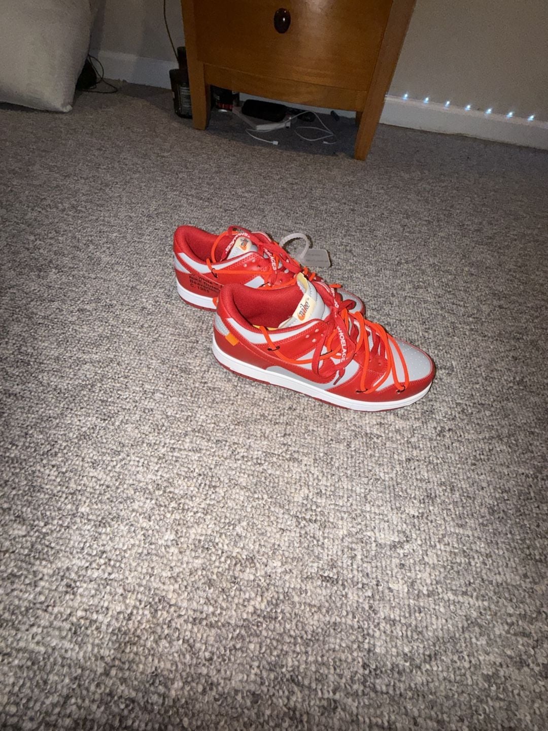 Size 12 Nike Dunk Low Off-White University Red 3