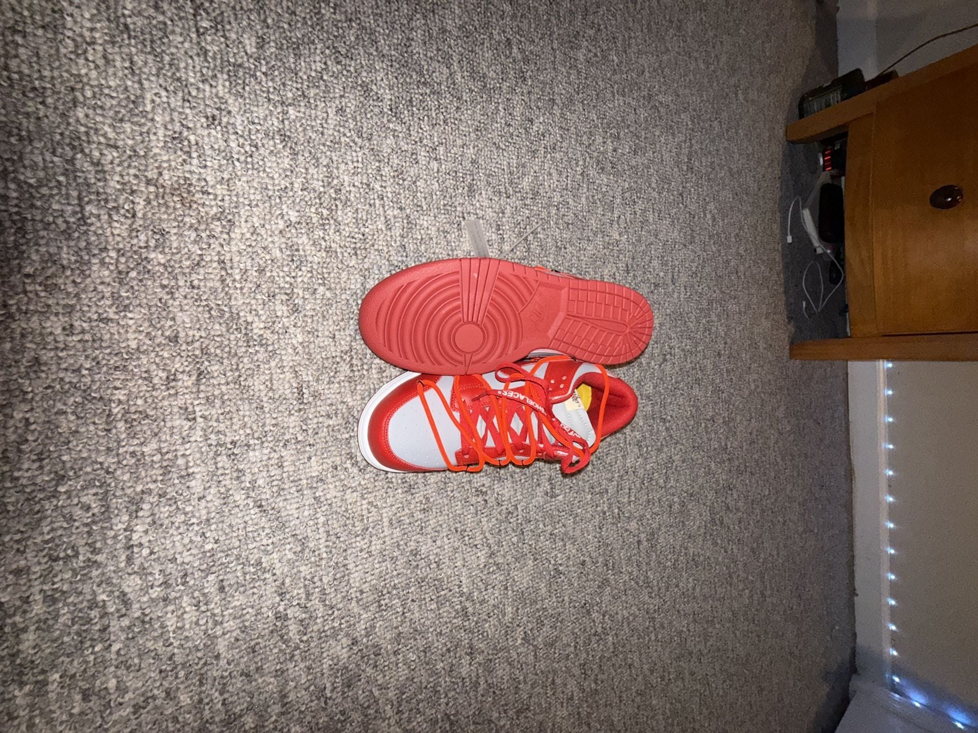 Size 12 Nike Dunk Low Off-White University Red 5