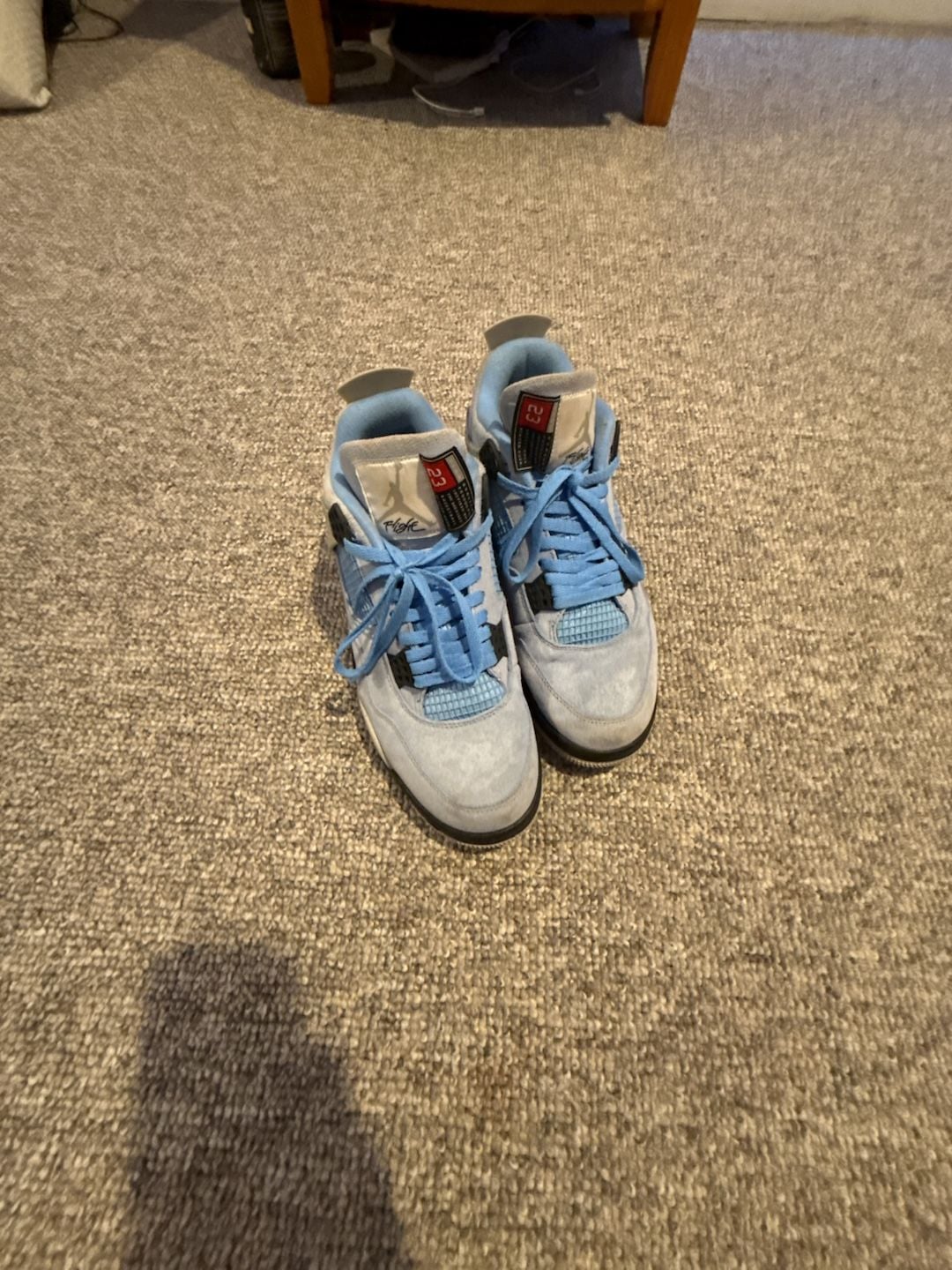 Size 12 Air Jordan 4 Retro University Blue Sneakers 1