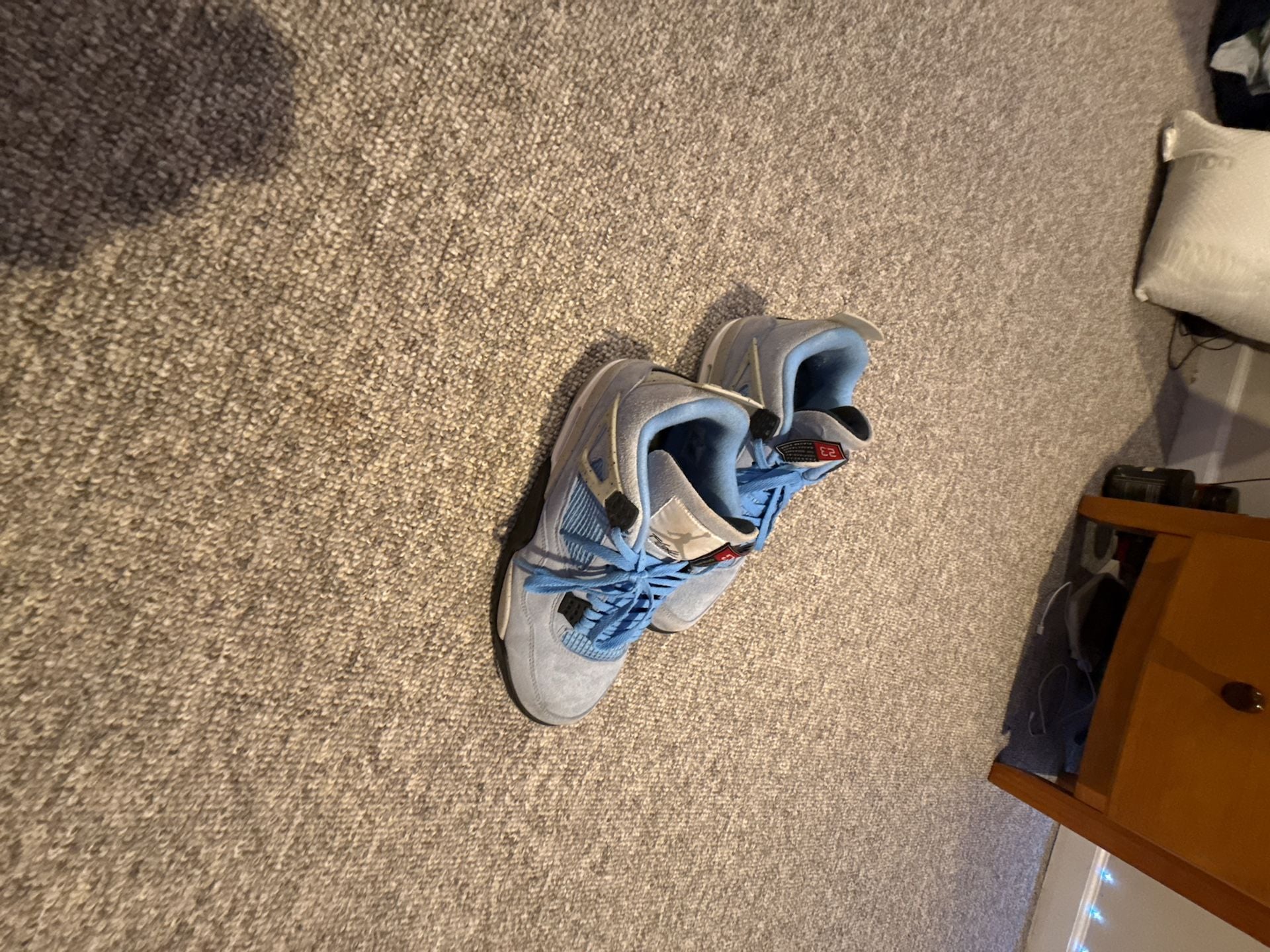 Size 12 Air Jordan 4 Retro University Blue Sneakers 2
