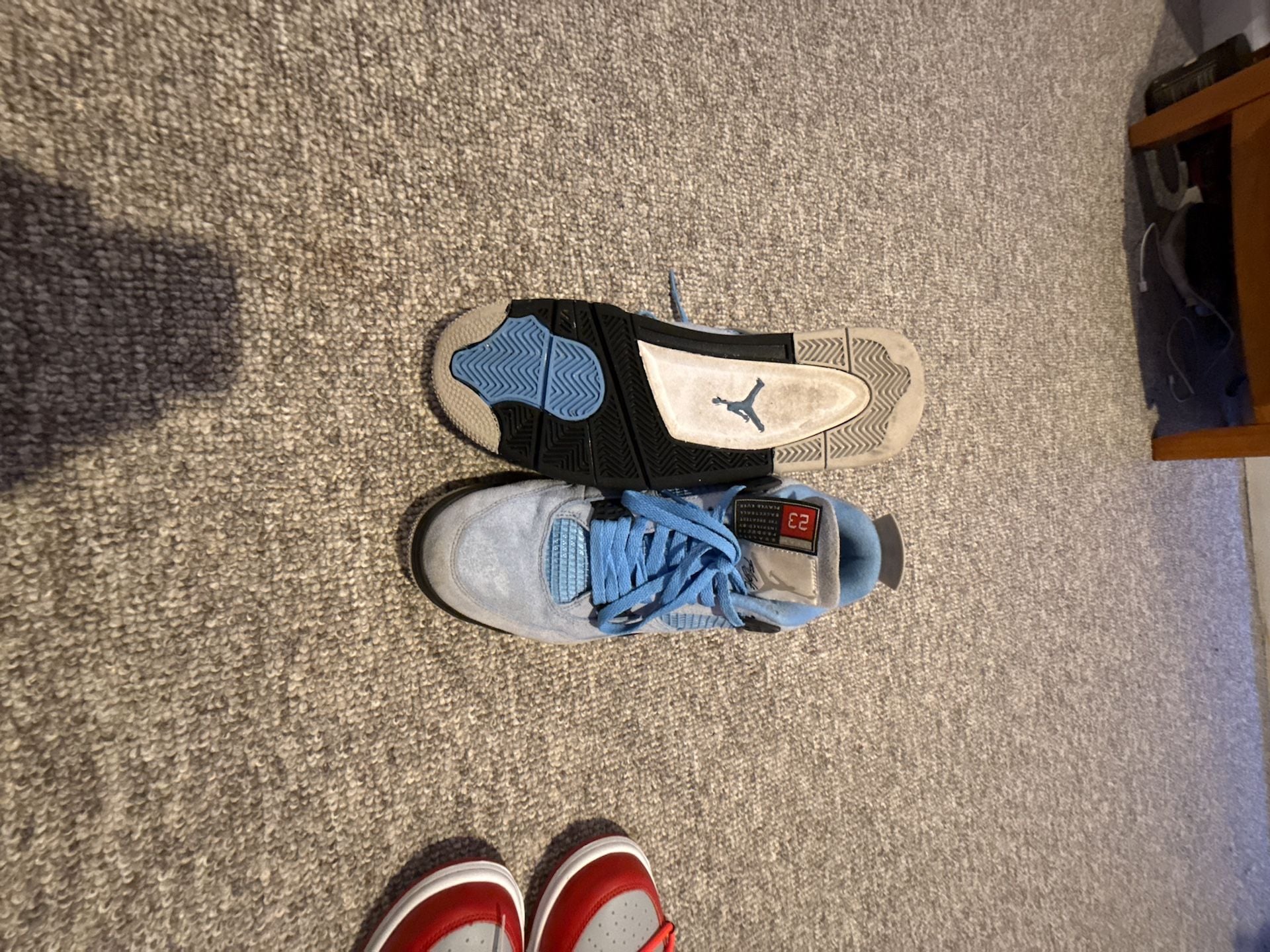 Size 12 Air Jordan 4 Retro University Blue Sneakers 4