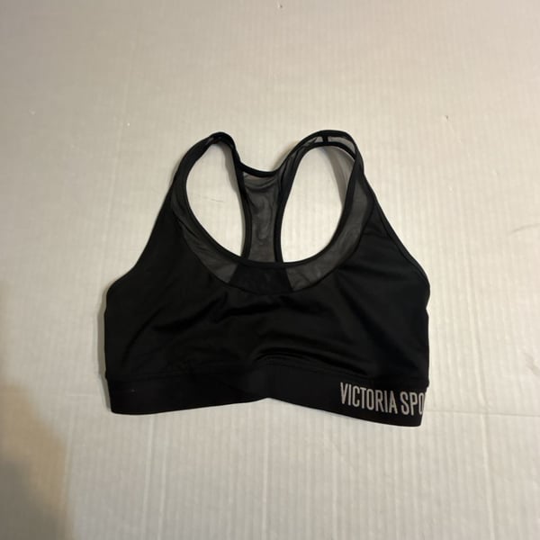 Victoria's Secret Sport Racerback Sports Bra with Mesh Details in Black