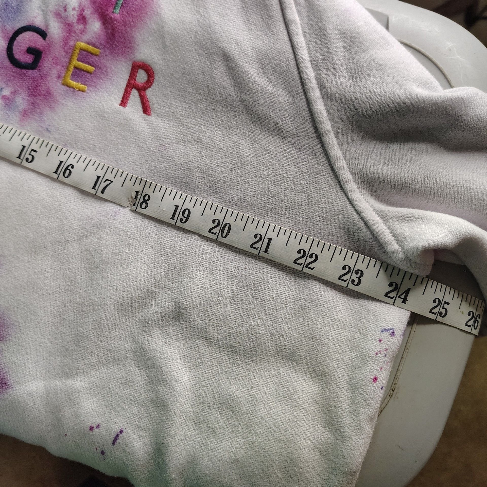 Tommy Hilfiger Women's Tie-Dye Embroidered Logo Hoodie Sweatshirt 6