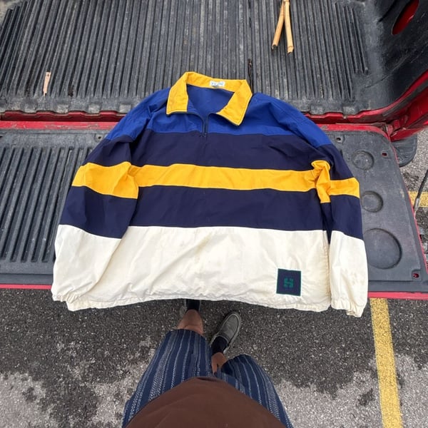 Vintage 90s IZOD Colorblock Nylon Half-Zip Pullover Windbreaker