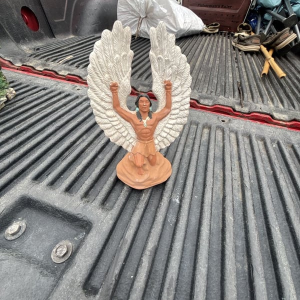 Vintage Provincial Ceramics P-473 Native American Eagle Warrior Figurine