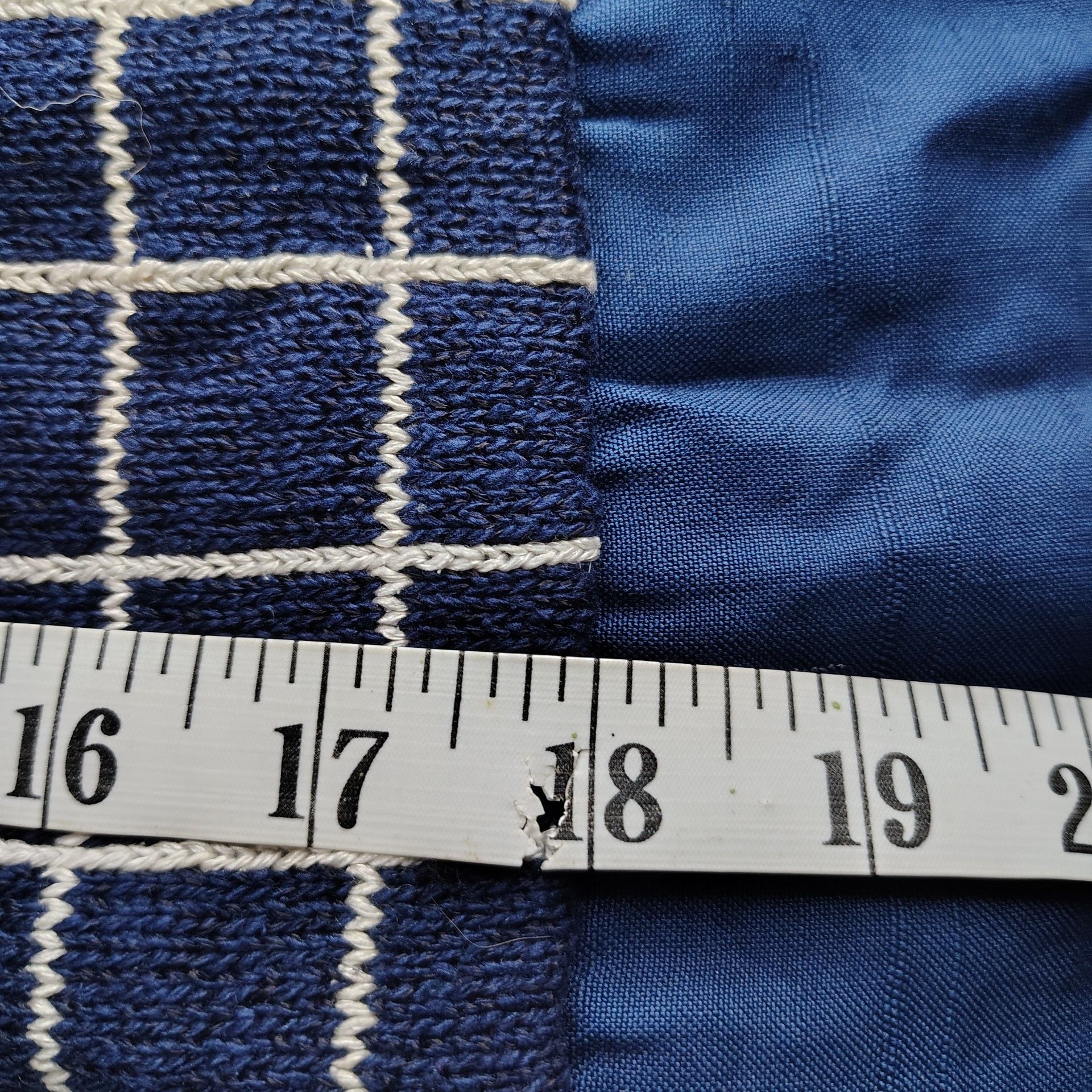 Vintage 1950s Dress Blue Windowpane Plaid Short Sleeve Set with Belt, size 6, Made in Hong Kong 10