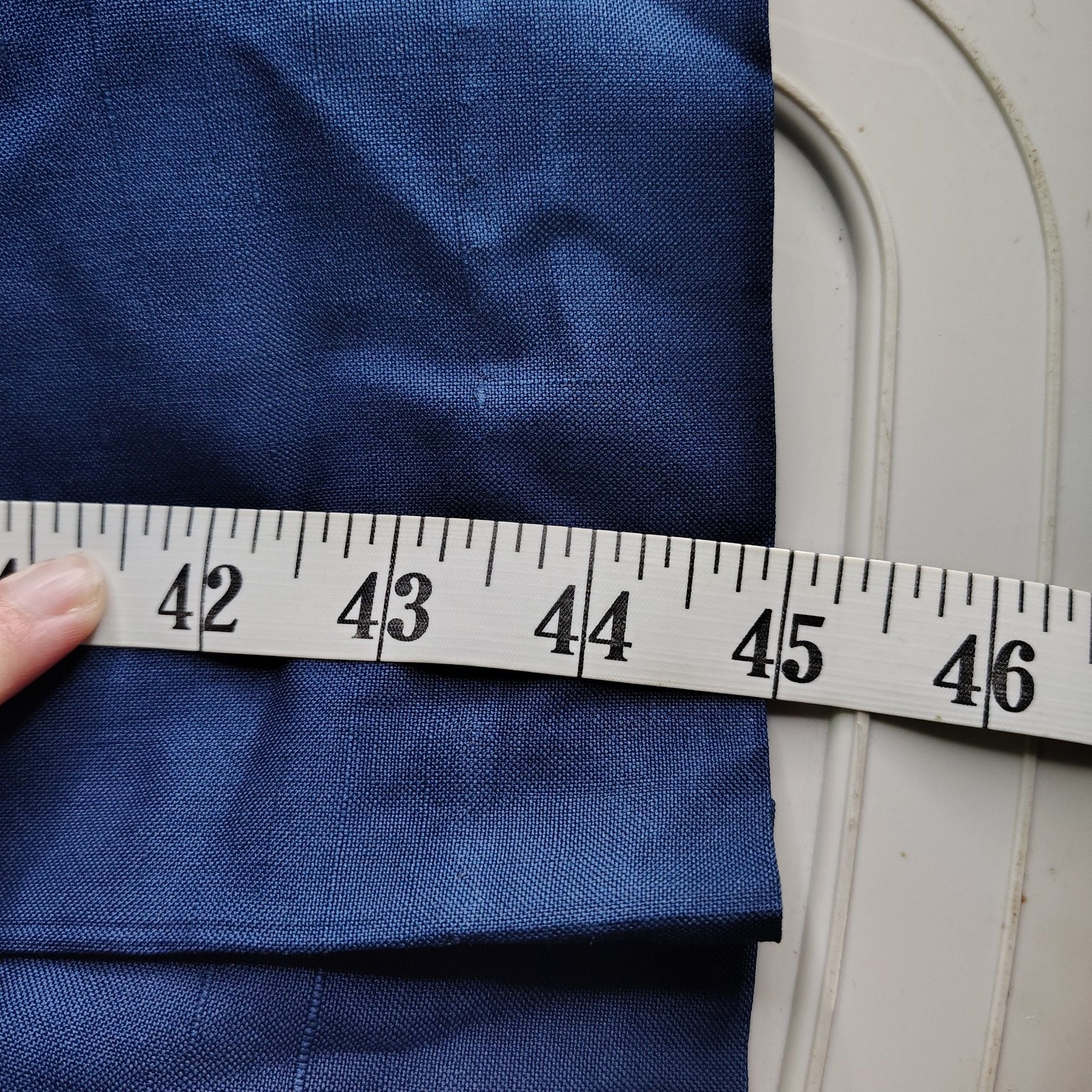 Vintage 1950s Dress Blue Windowpane Plaid Short Sleeve Set with Belt, size 6, Made in Hong Kong 11